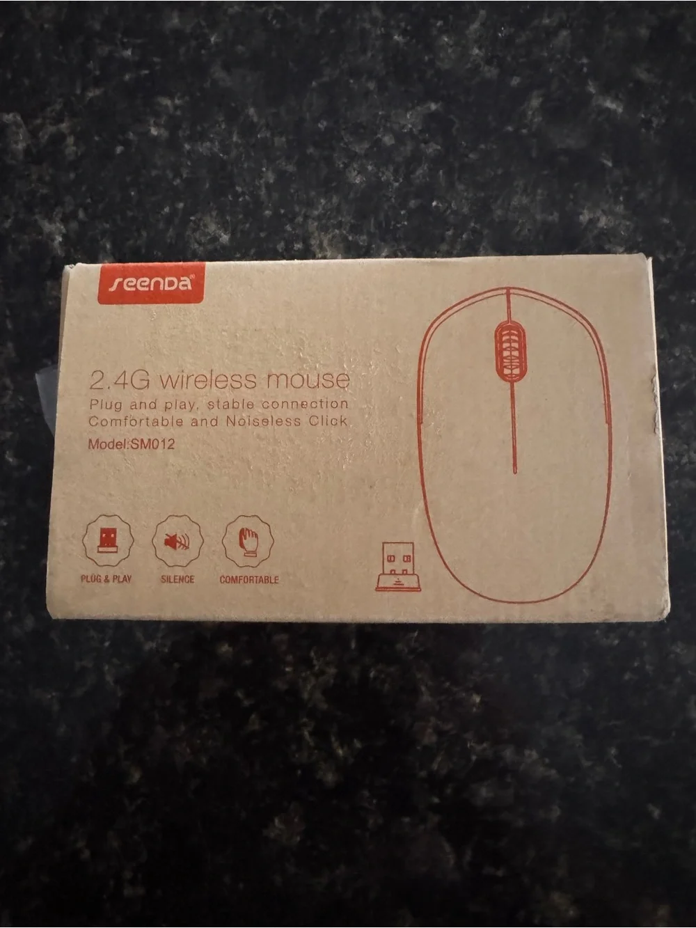 Wireless Mouse for Laptop, 2.4G Noiseless Mouse with USB Receiver